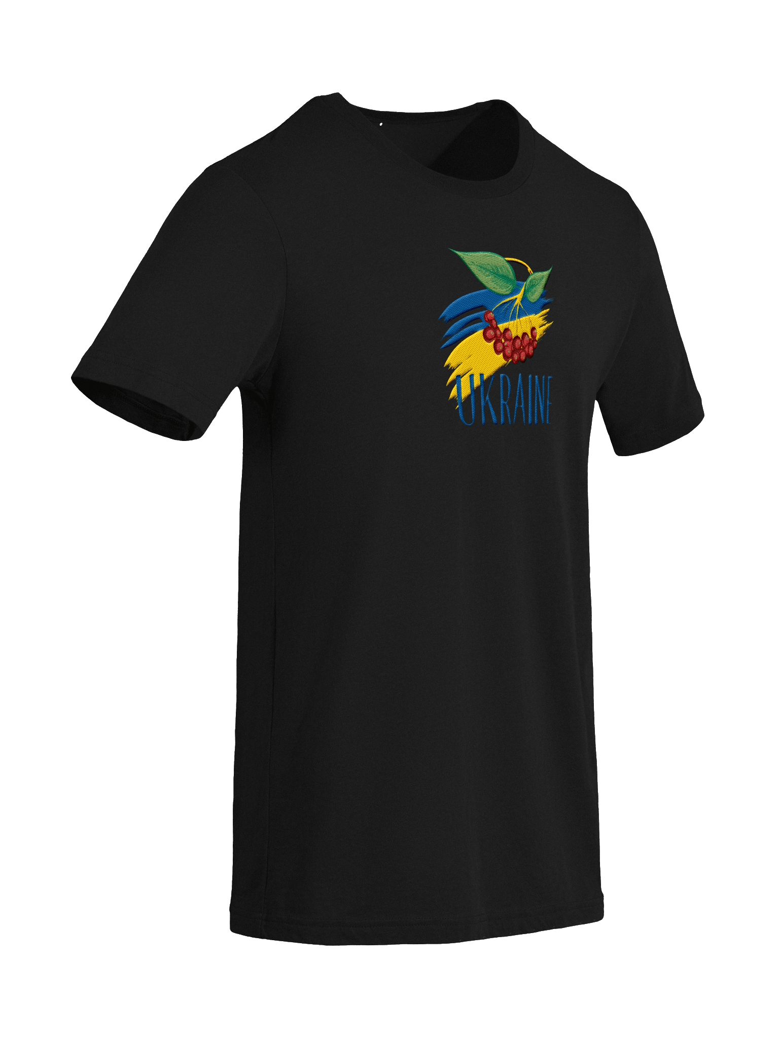 Ukraine Kalyna Red Berries Ukrainian Folk Symbol Heritage | Bella+Canvas Triblend Short Sleeve T-Shirt | Embroidered product image (97)