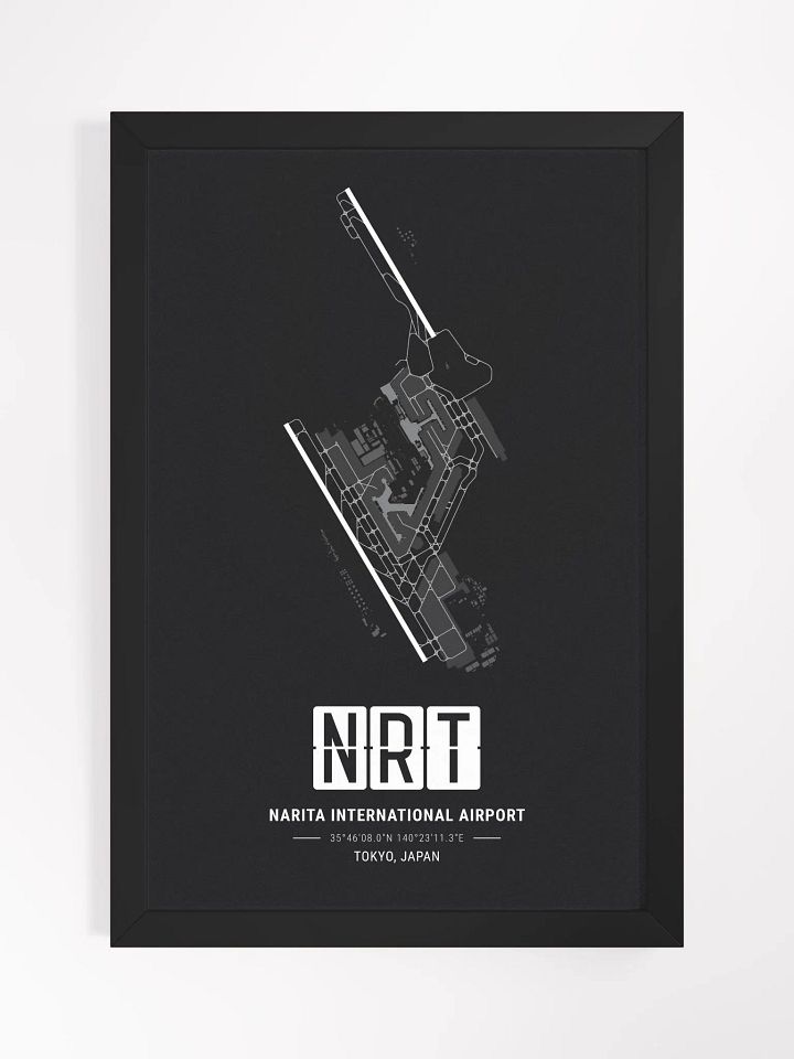 Framed Airport NRT Premium Map On Matt Paper product image (1)