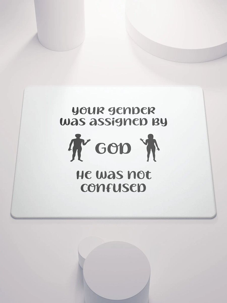 Your Gender Was Assigned by GOD. Stealthy Gaming Mouse Pad product image (1)