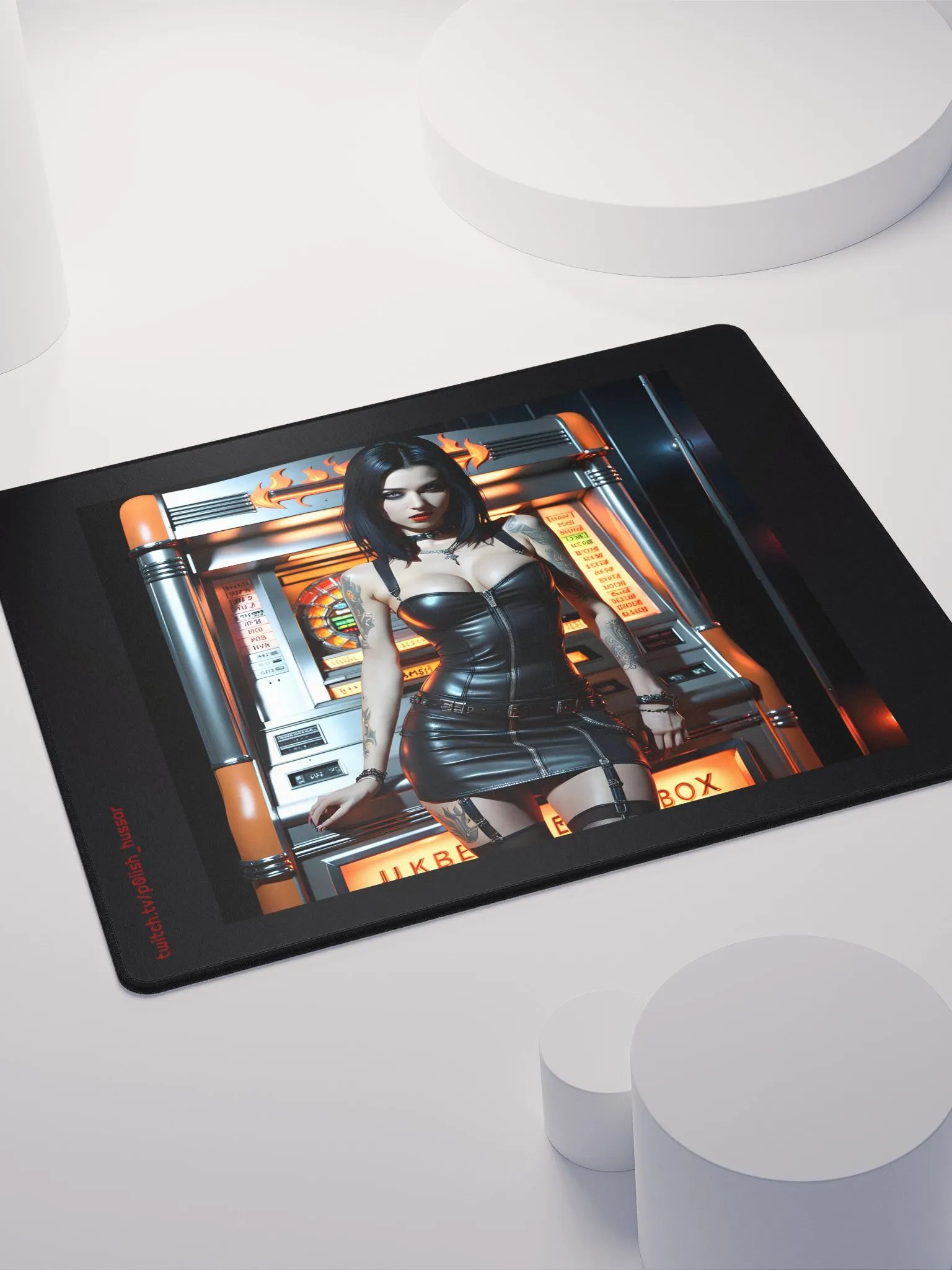 Jukebox Chick Gaming Mouse Pad product image (4)