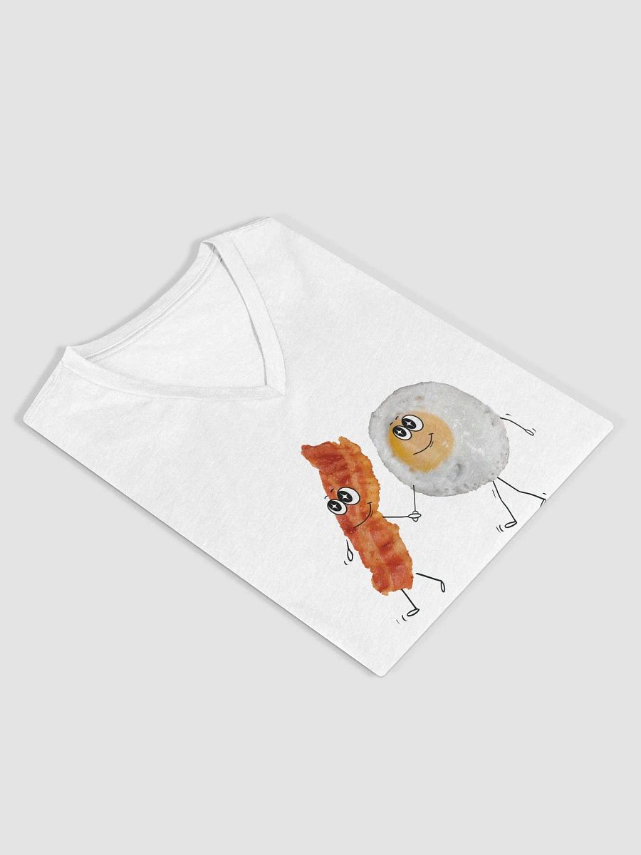 Breakfast Besties Bacon & Eggs V-Neck T-Shirt product image (4)