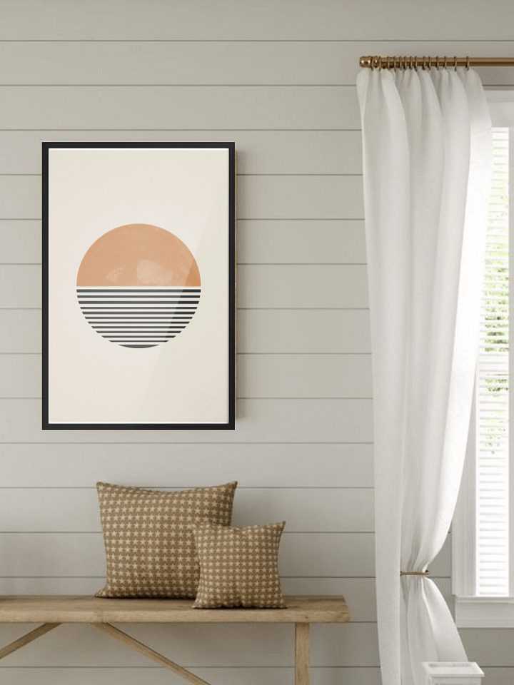 Sunset Stripes Framed Poster | Modern Wall Art to Brighten Your Space product image (1)