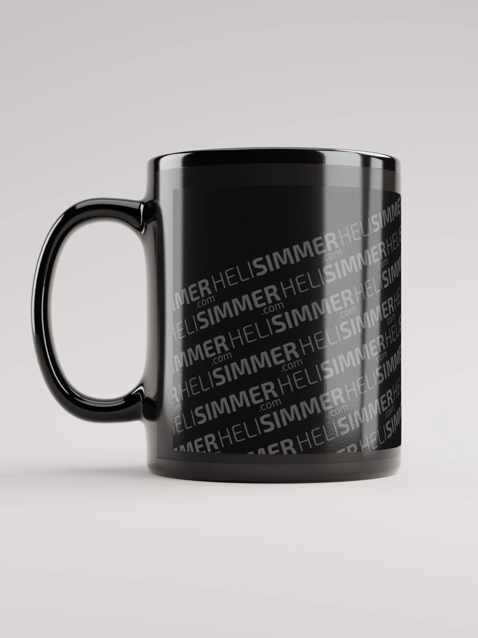 HeliSimmer.com Logo Mug - All black product image (11)