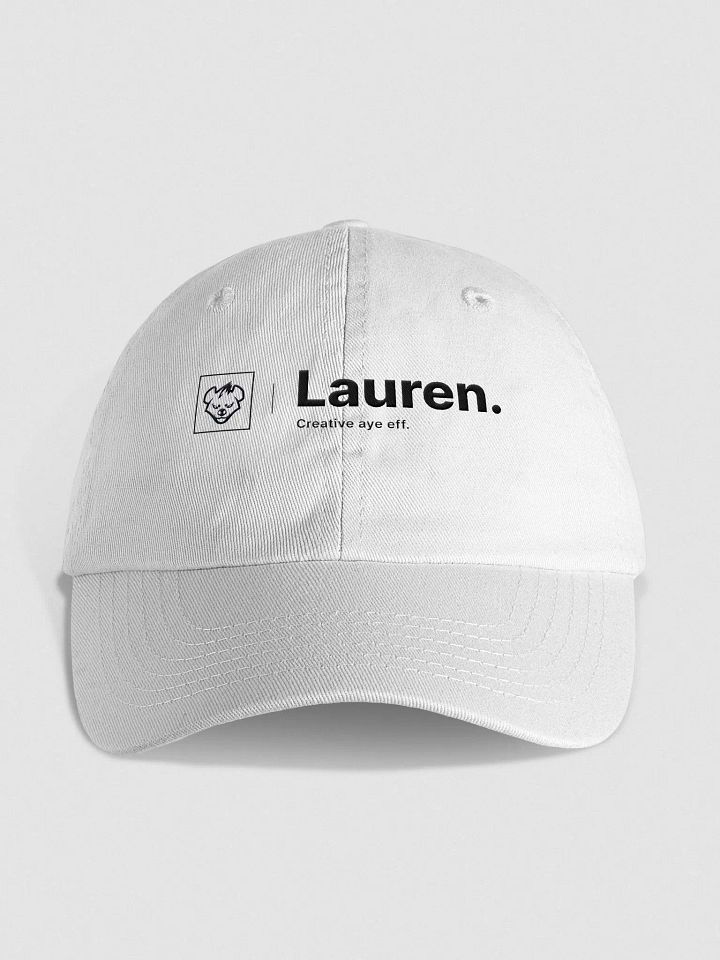 lauren's youth white dad hat product image (1)