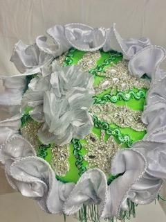 Silver & Green Rhinestone Parasol product image (1)