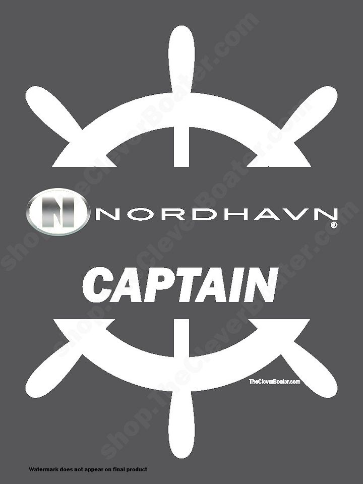 Nordhavn Captain - T-Shirt - Dark Shirt w/White Logo product image (2)