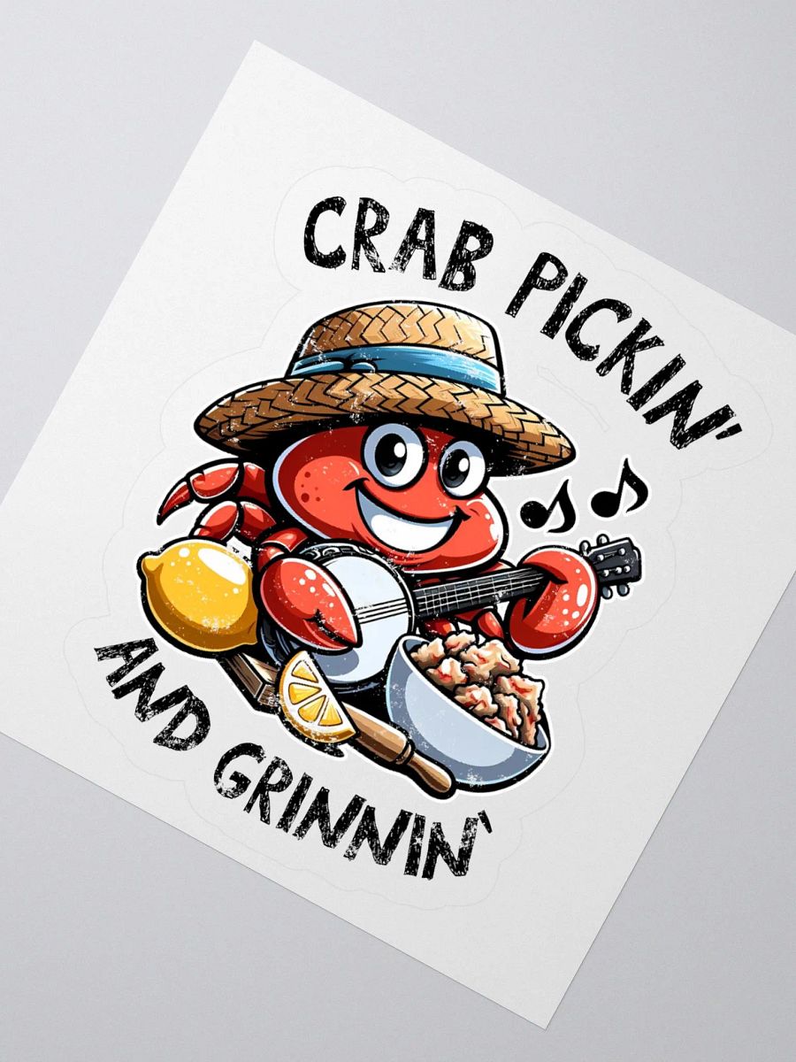 Crab Pickin' and Grinnin' Sticker product image (4)
