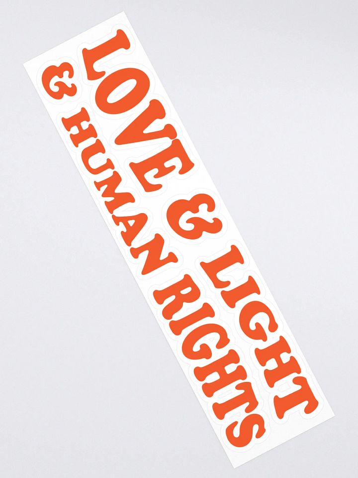Love, Light & Human Rights Sticker product image (2)
