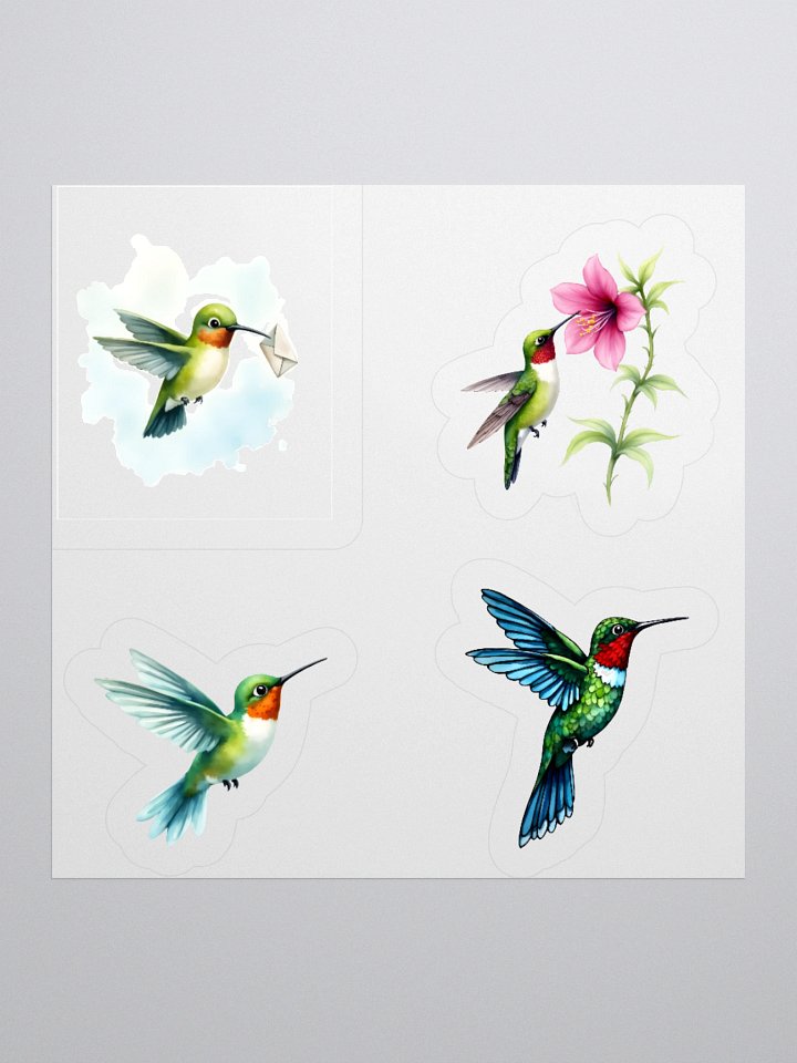 Vibrant Hummingbird Kiss Cut Stickers Set product image (2)