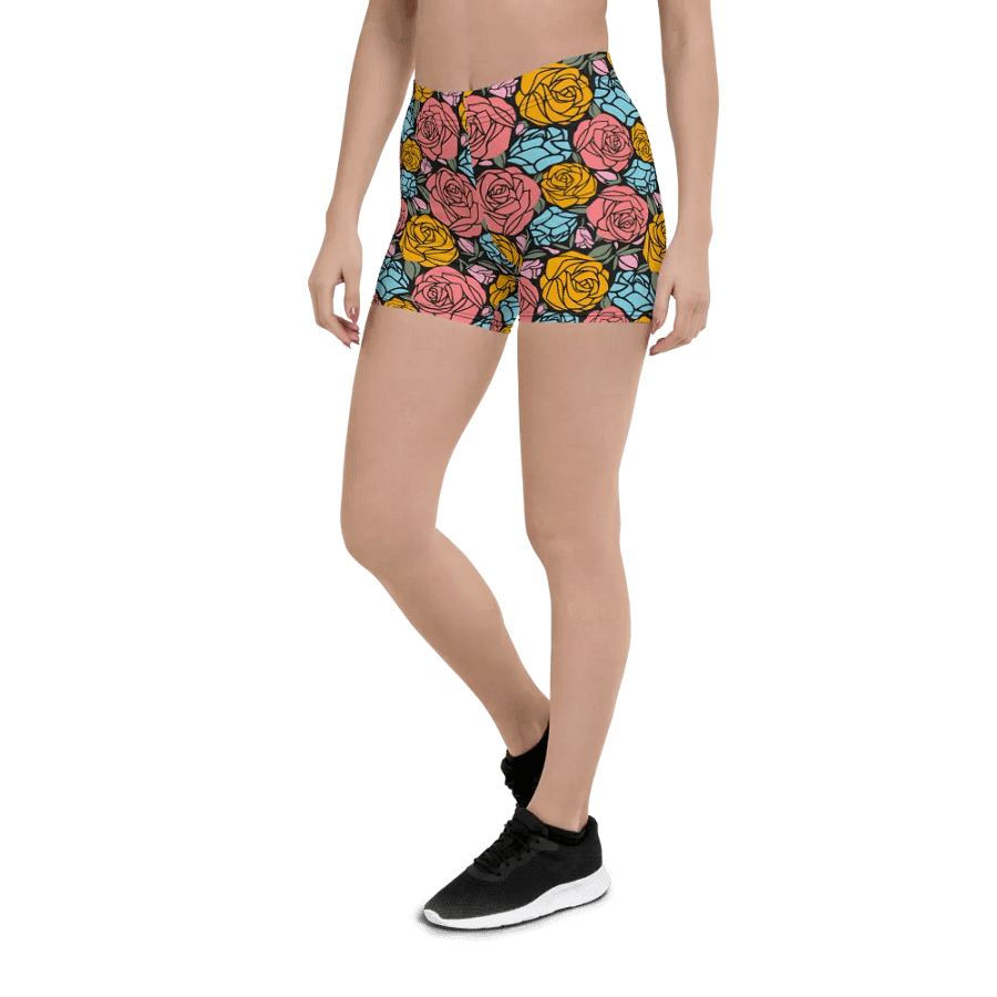 Rose Garden All-Over Bike Shorts product image (6)