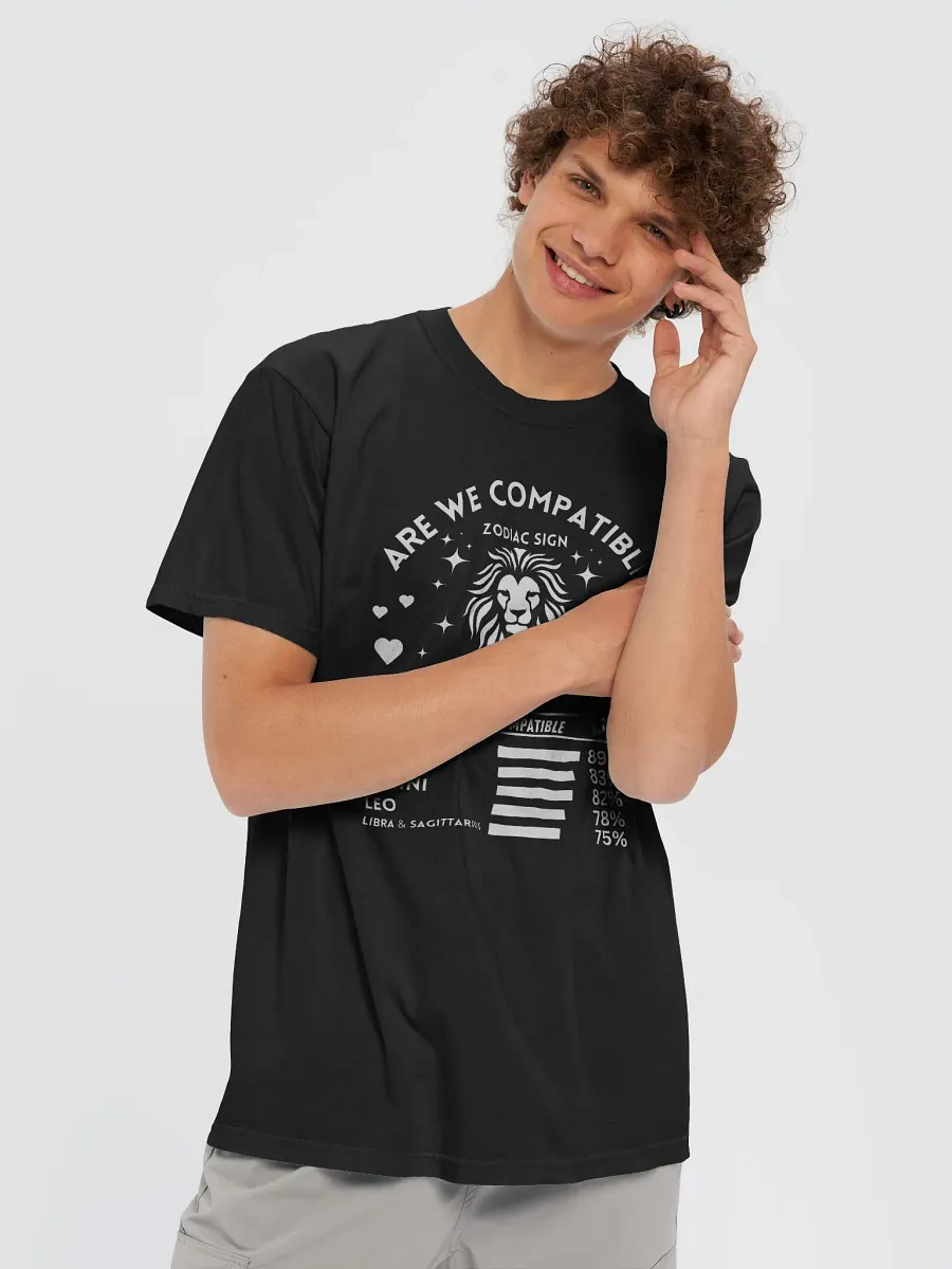 Leo Zodiac Sign Romantic Compatibility T-Shirt - Dark Comfort Colors 1717 product image (4)