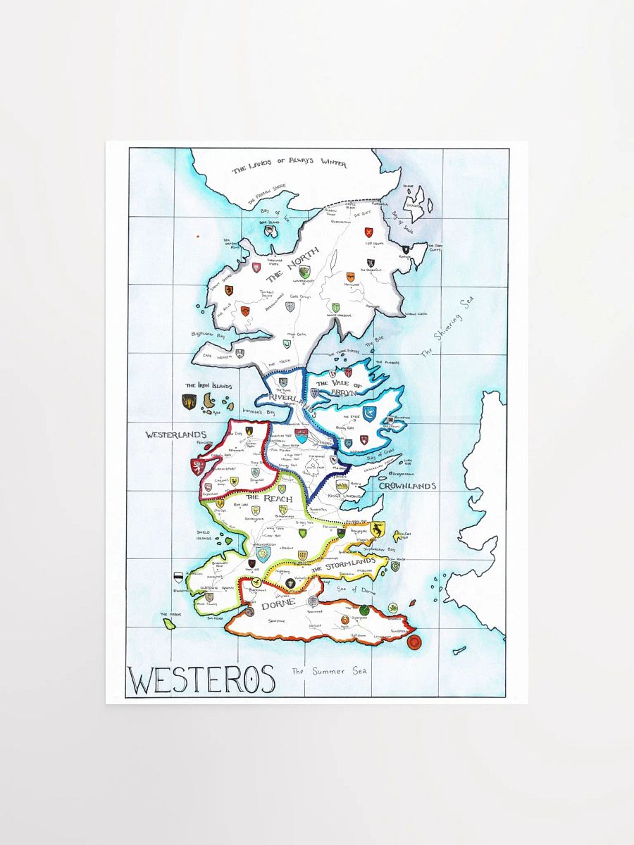 "Westeros" | Printed Map product image (1)