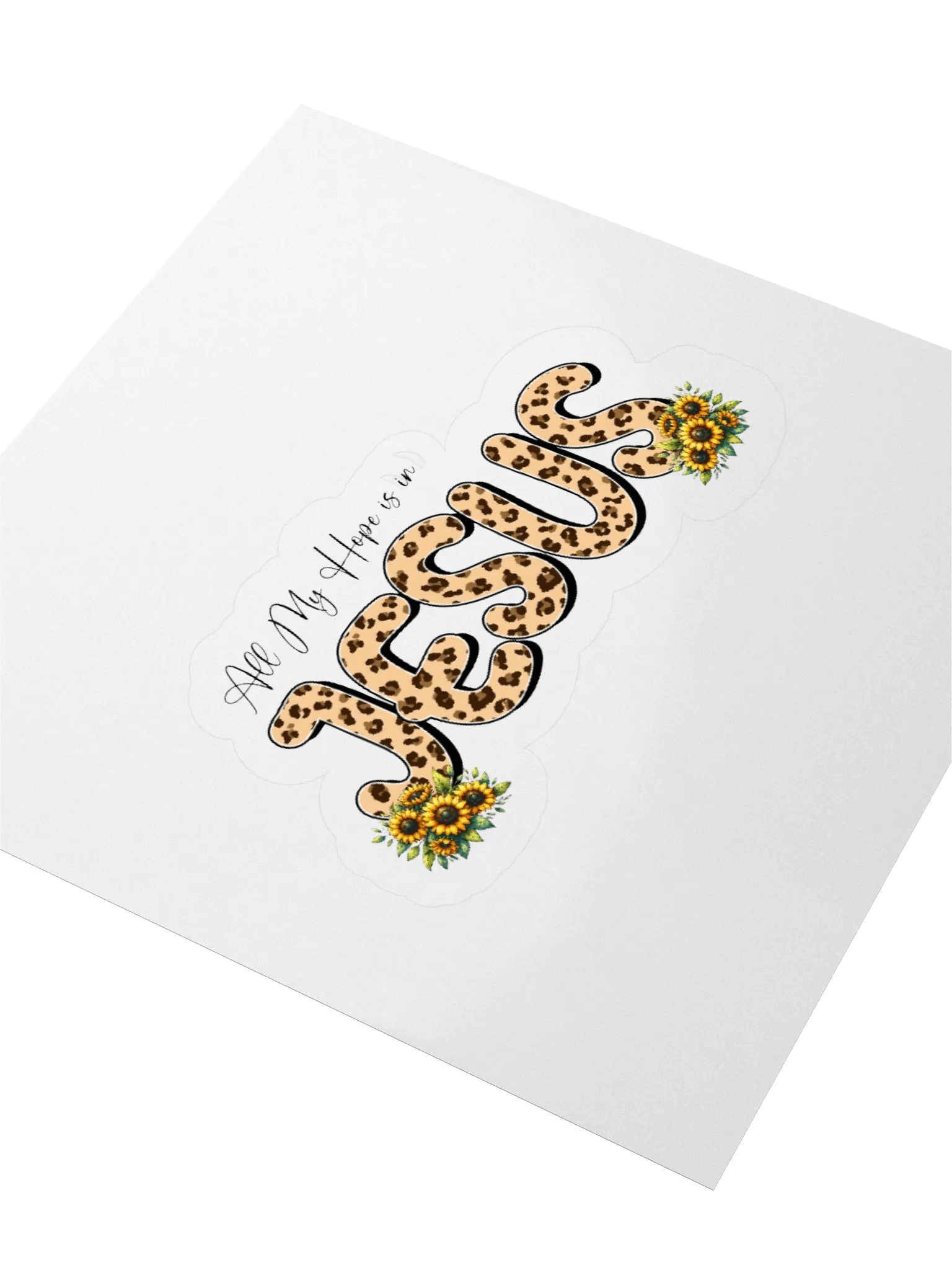 JESUS animal print Kiss Cut Stickers. product image (3)