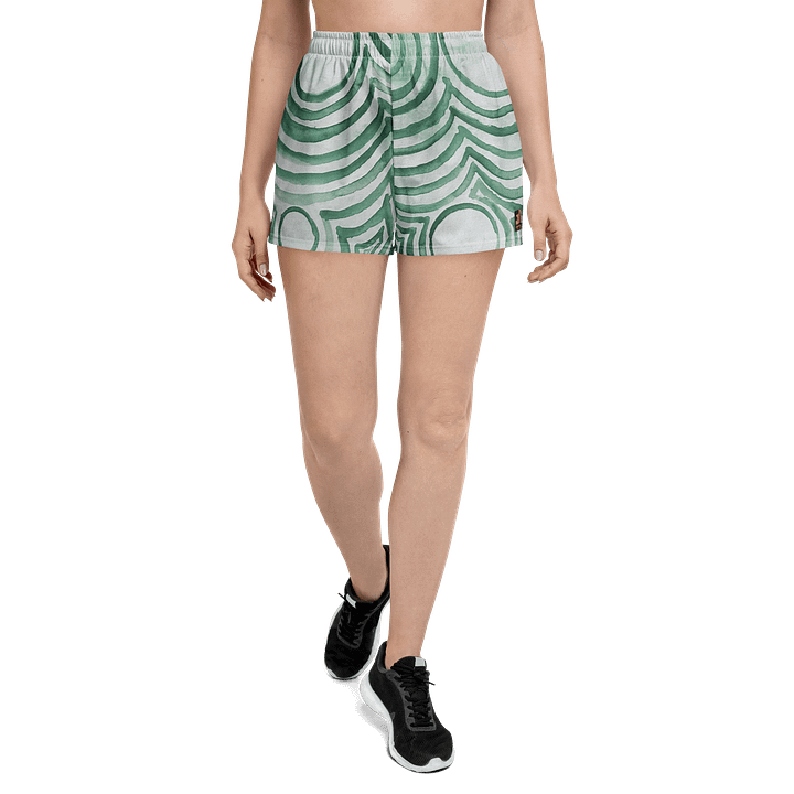 "Green Swirl" Unisex Athletic Shorts product image (1)