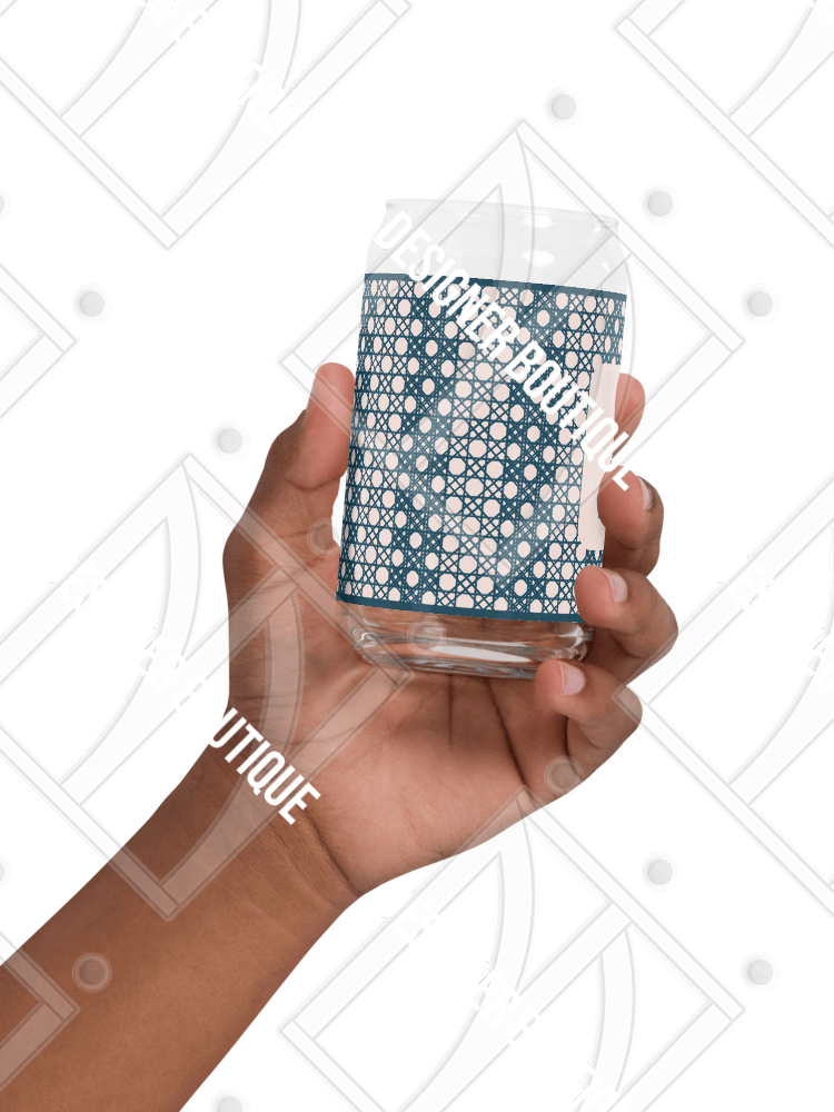 Le Rose Blue Monogram A Can-Shaped Glass product image (6)