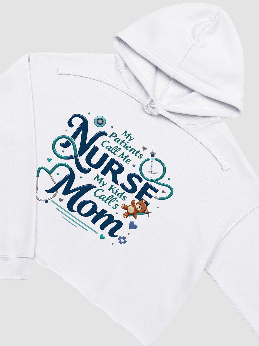 Nurse Mom Illustrated Crop Hoodie product image (8)