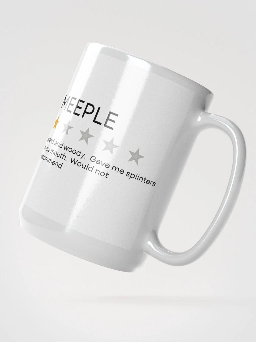 Funny Meeple Star Review Board Game Mug, large 15oz Coffee Cup for Board Gamers, Meeple Warrior product image (4)