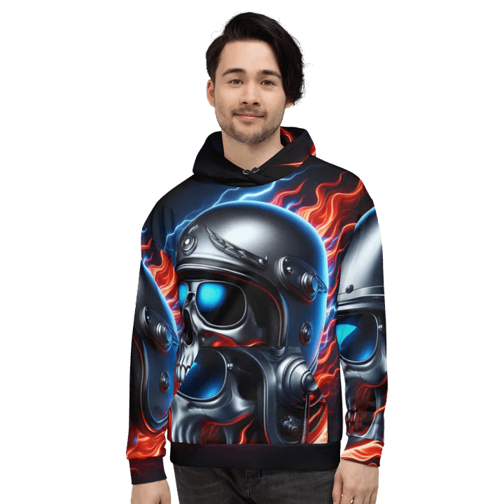 Winged Skull Intensity - Unisex Skull Hoodie #49 product image (2)