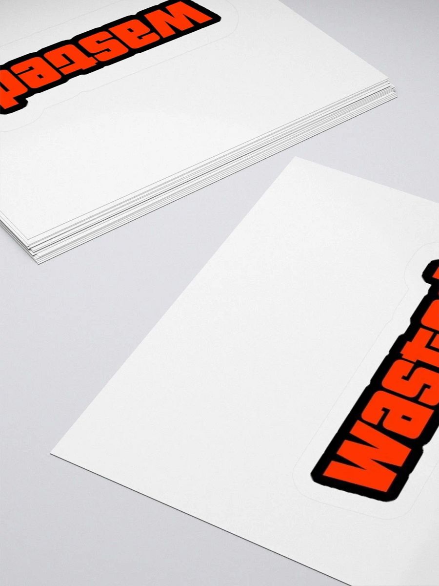 Bold 'Wasted' Kiss Cut Stickers product image (15)