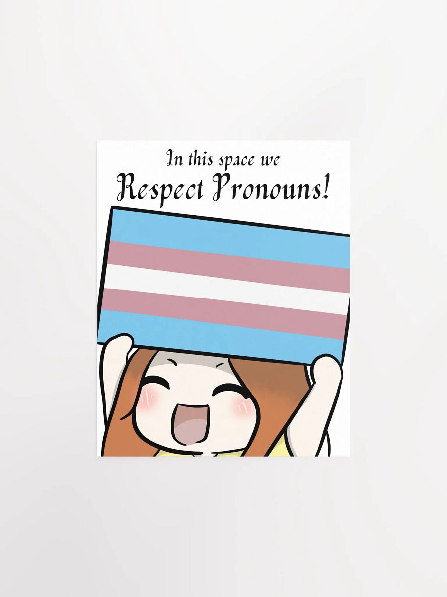 Respect Pronouns Poster - Transgender product image (1)