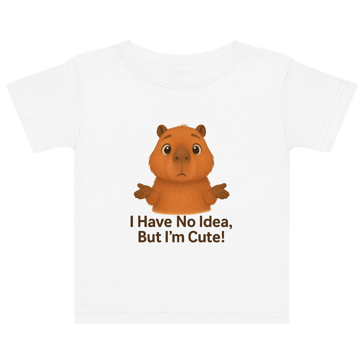 Confused Capybara Cutie Baby Jersey T-Shirt product image (1)