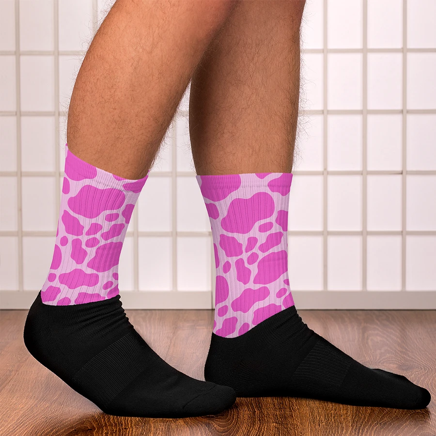 Cow Print Socks- Pink product image (13)