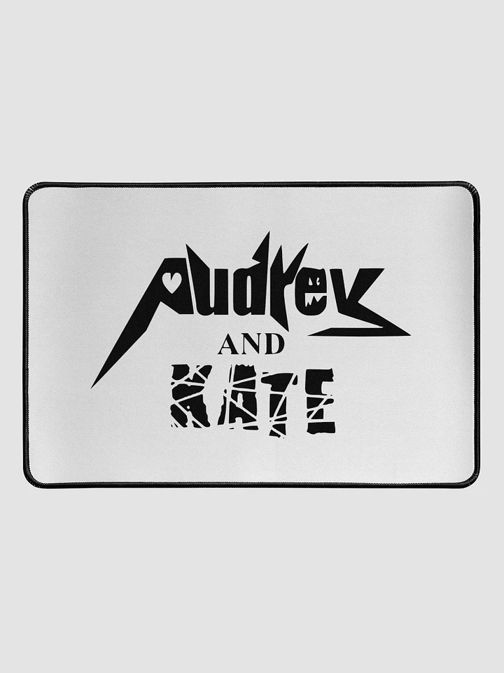Audrey and Kate Official Square Black Logo Desk Mat product image (1)
