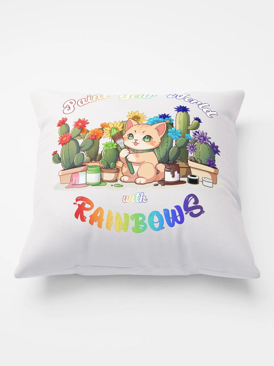 Rainbow Kitten Artist Pillow product image (3)