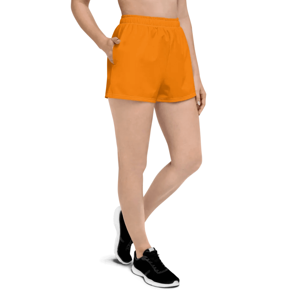 Plain Color Orange Athletic Shorts product image (4)