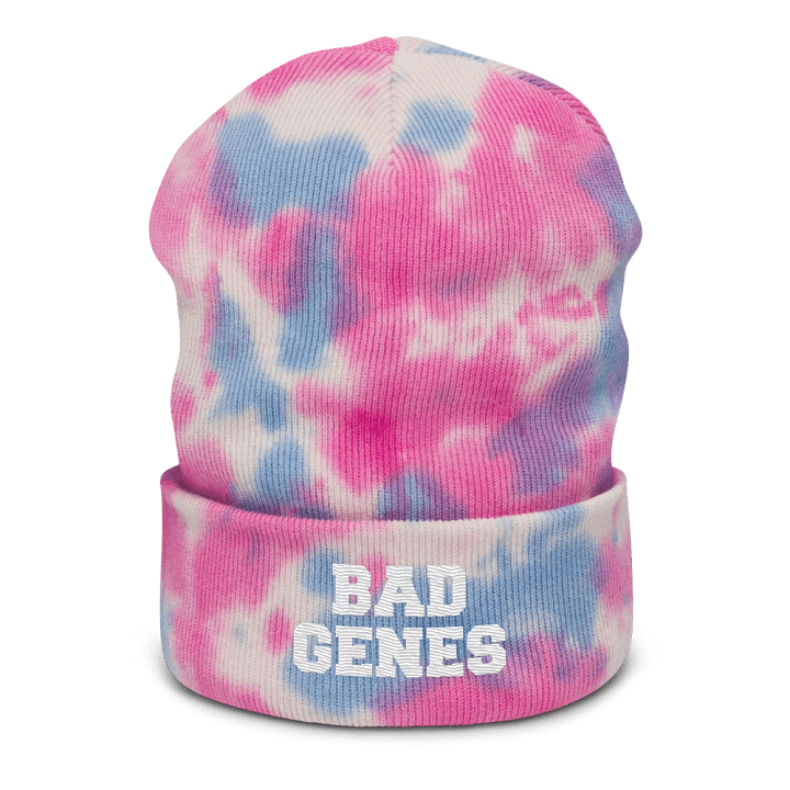 Bad Genes tie dye beanie product image (1)
