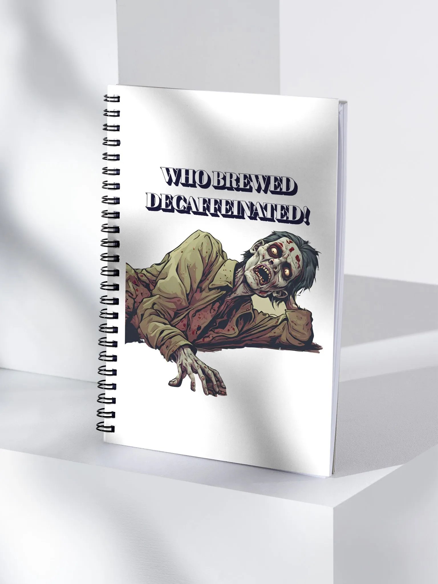 Who Brewed Decaffeinated! Funny Spiral Notebook product image (4)