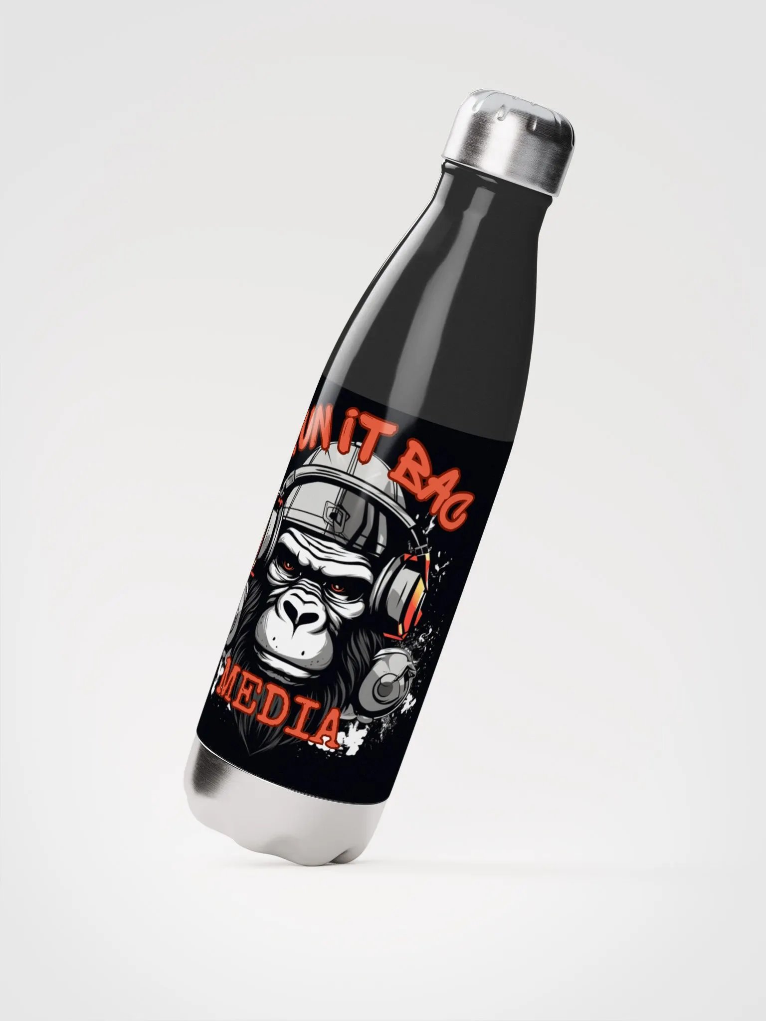 RUN It BAC Media Water Bottle Black product image (2)