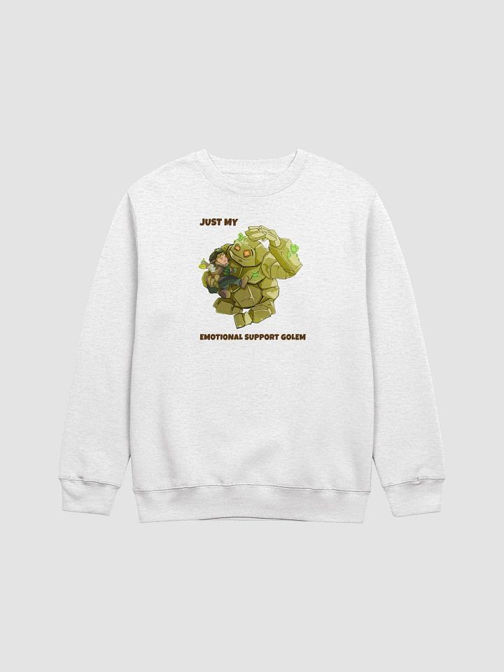 Emotional Support Golem & Alchemist Crew-neck Sweatshirt for gamers and pet lovers product image (3)