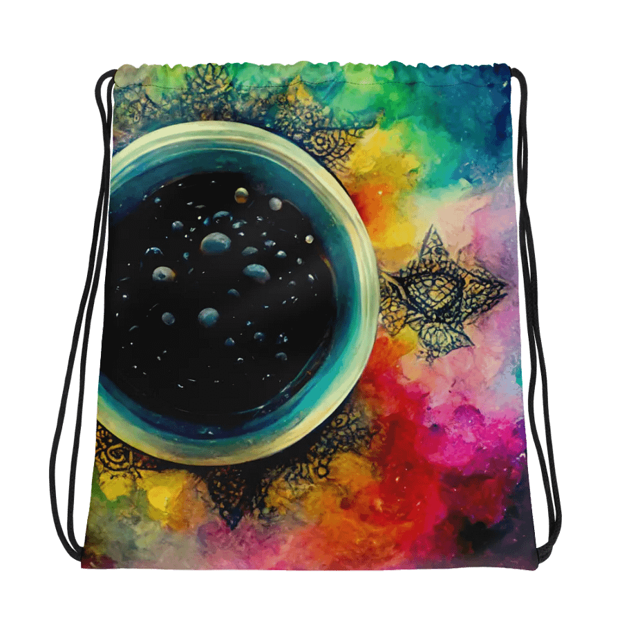 Liquid Universe Drawstring Backpack product image (1)