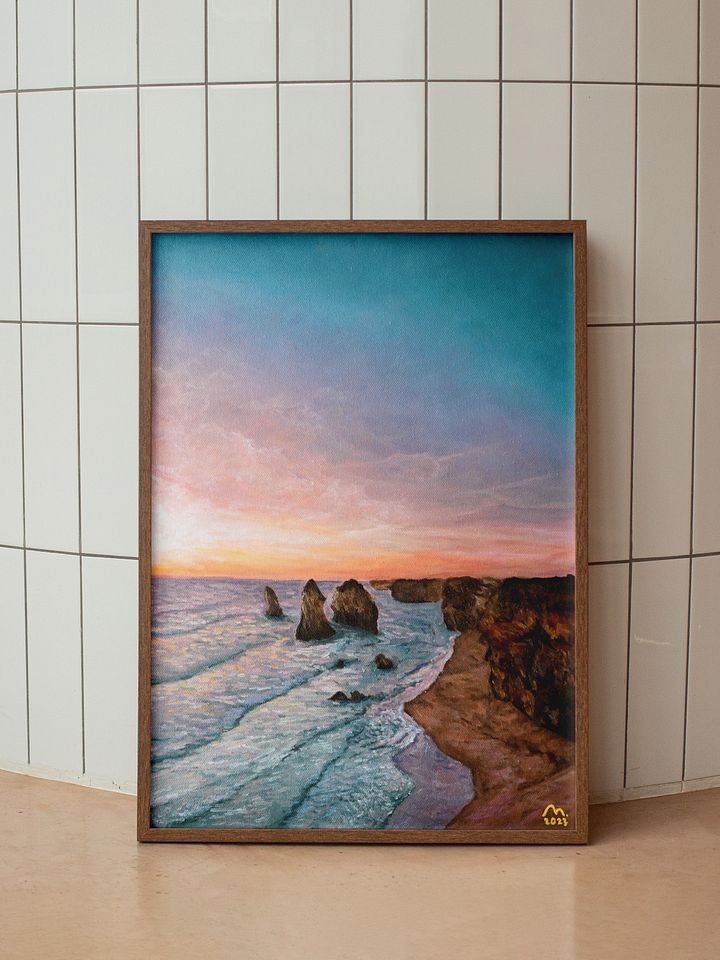 Midnight Sunset at the Twelve Apostles Art Print product image (1)
