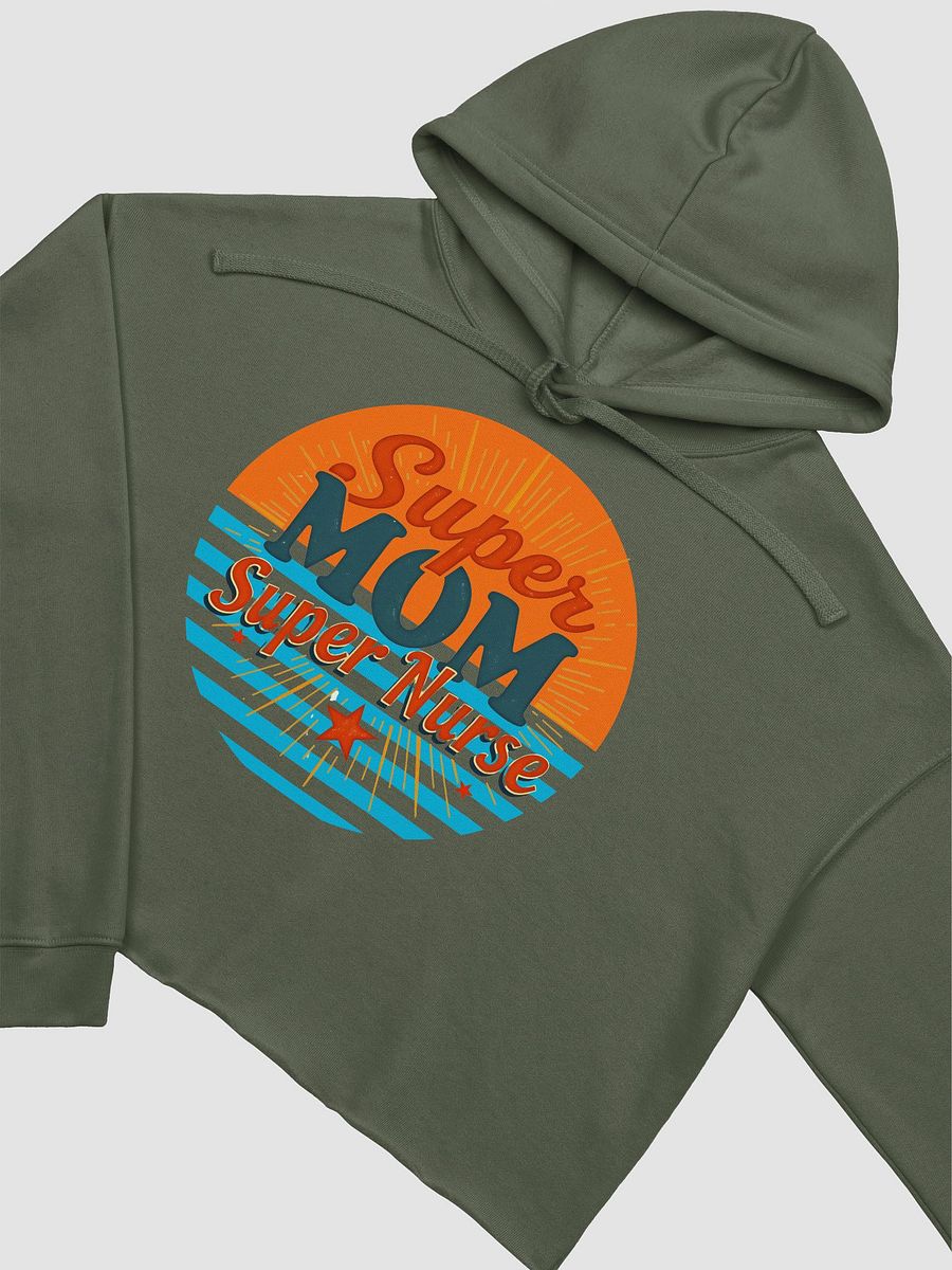 Super Mom, Super Nurse Retro Crop Hoodie product image (22)