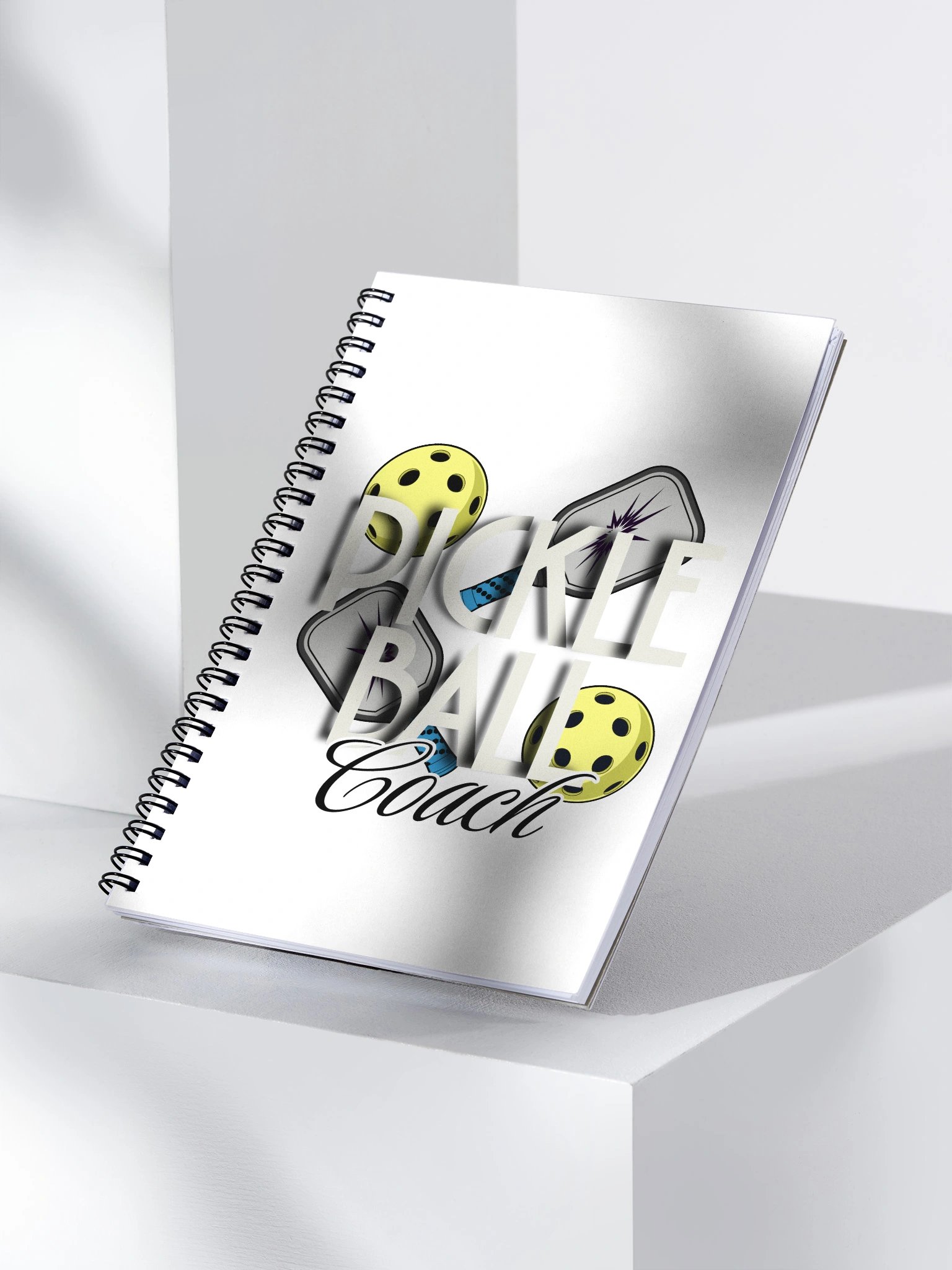 Pickleball Coach Reflective Spiral Notebook product image (3)