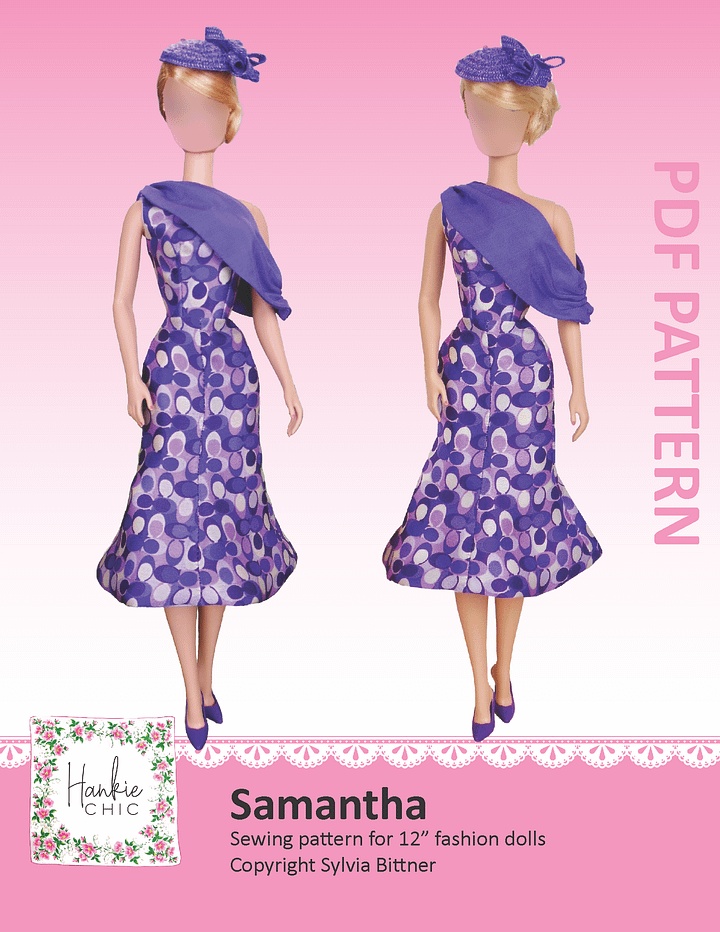 Samantha sewing pattern for 12" fashion dolls product image (1)