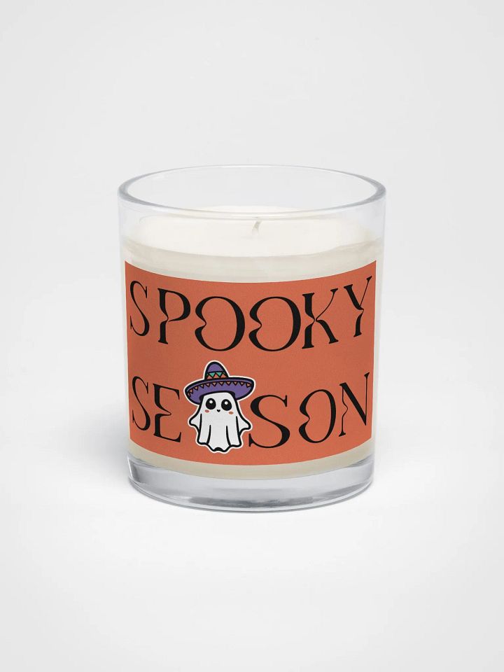 Spooky Season Sombrero Ghost Soy Wax Glass Jar Candle product image (1)