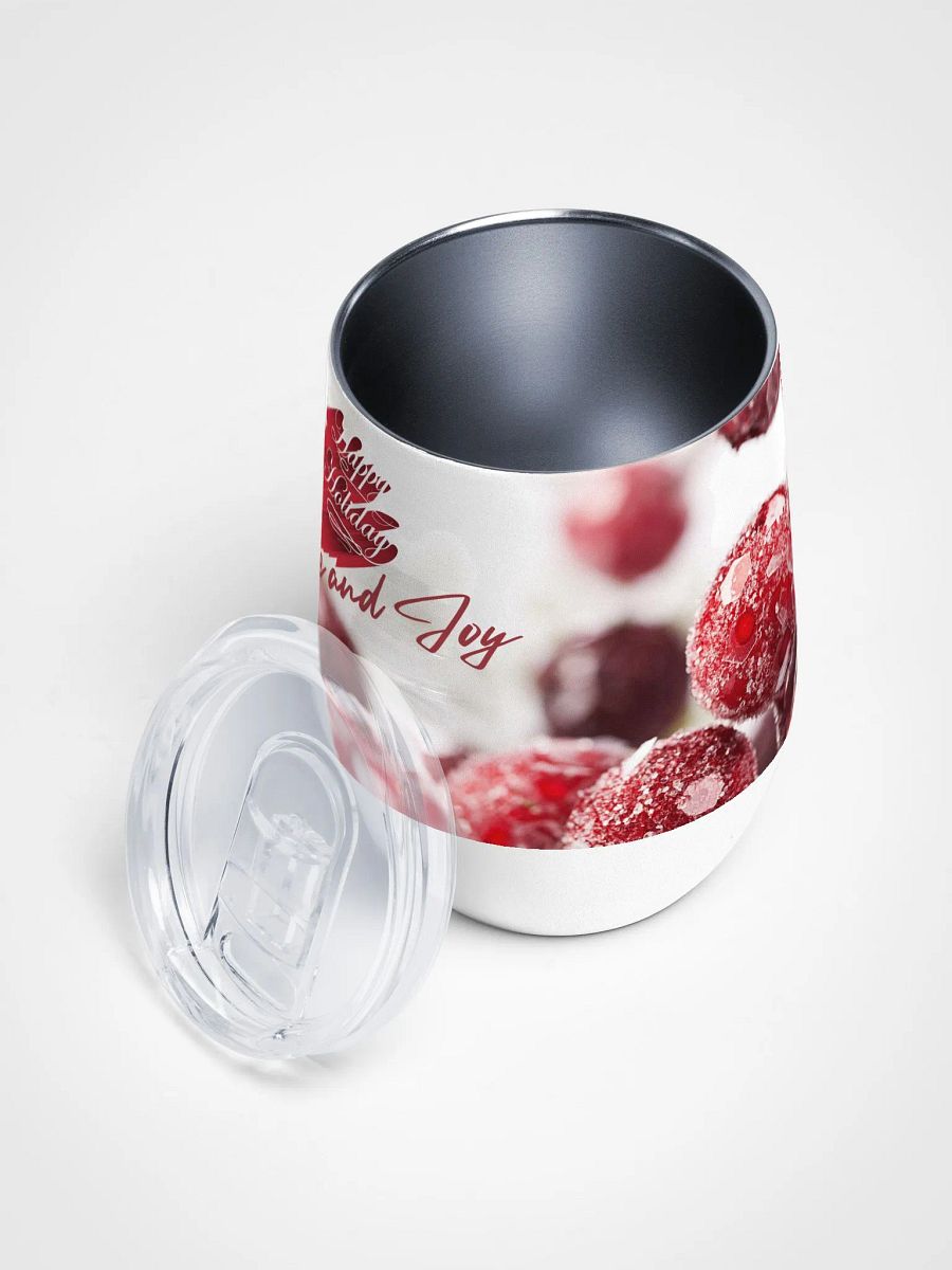 Frosted Holiday Wine Tumbler gift for moms dads friends colleagues product image (3)