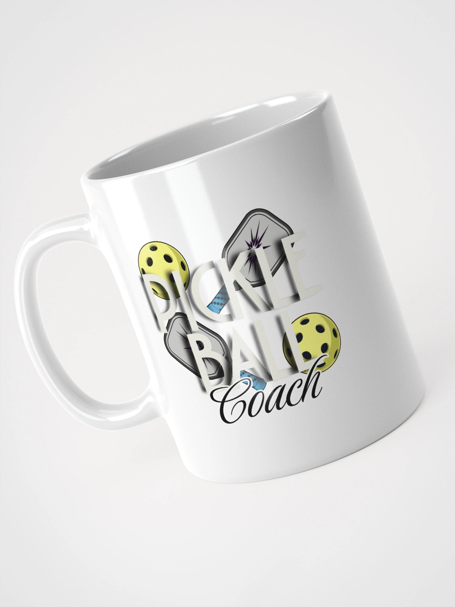 Pickleball Coach Reflective White Glossy Mug product image (2)