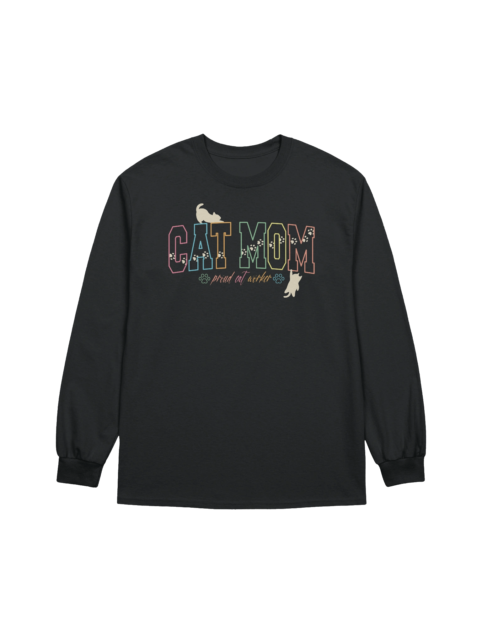 Cat Mom (proud cat worker) 2 - Unisex Adult Long Sleeve T-shirt product image (1)