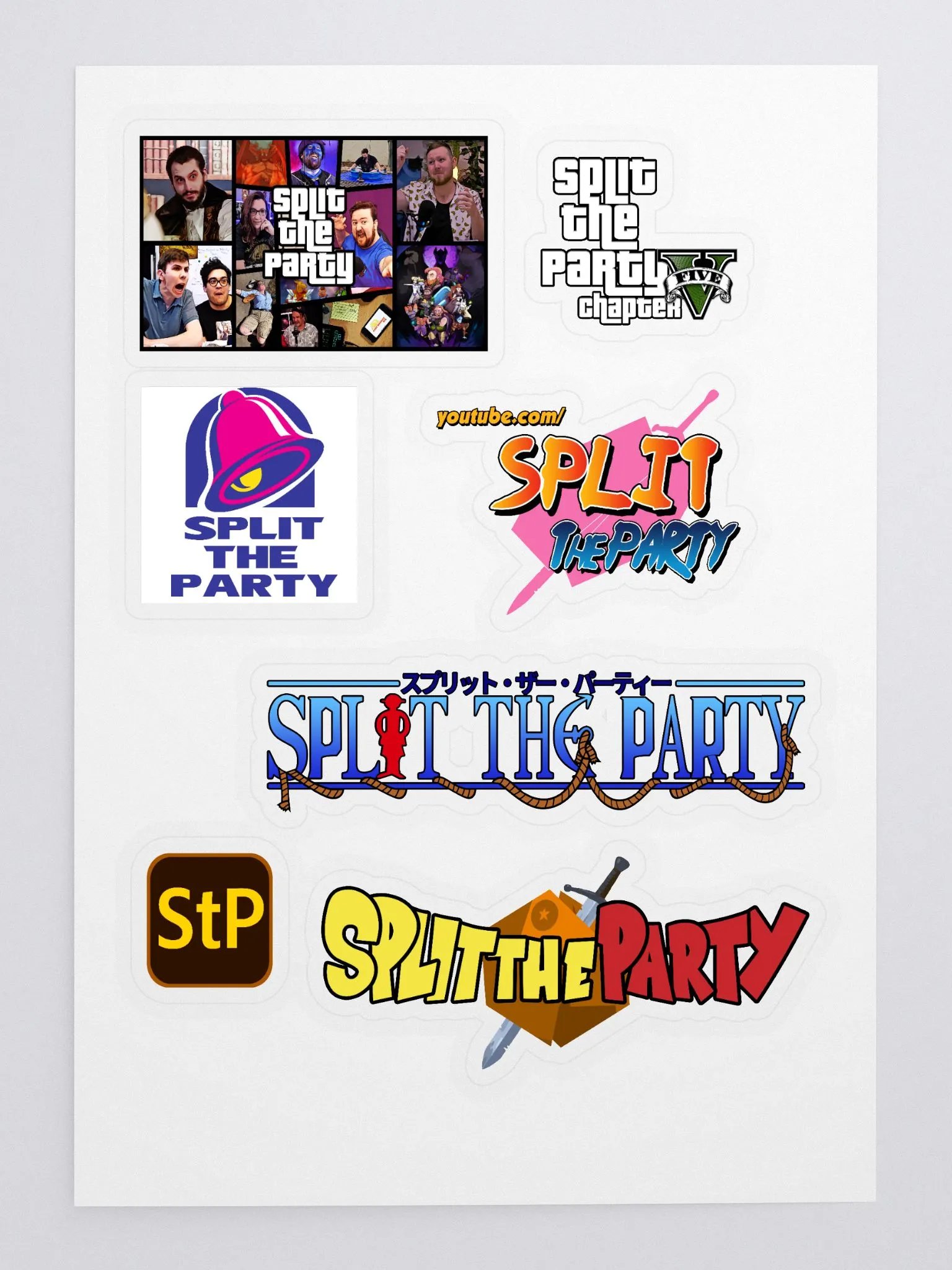 Variety Pack Parody Logos - Kiss Cut Sticker Sheet product image (3)