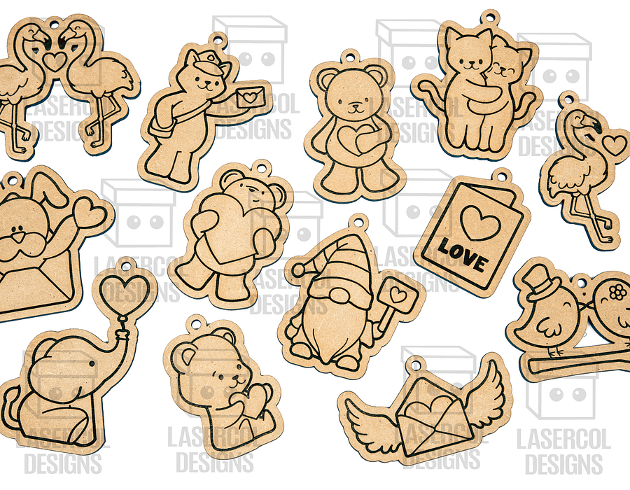 Valentine's Day Cutouts / Tags - Laser Cut Files product image (6)