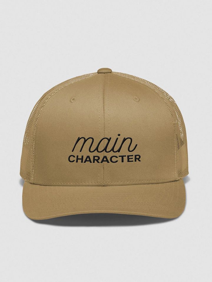 main CHARACTER Trucker Snapback - black text product image (1)