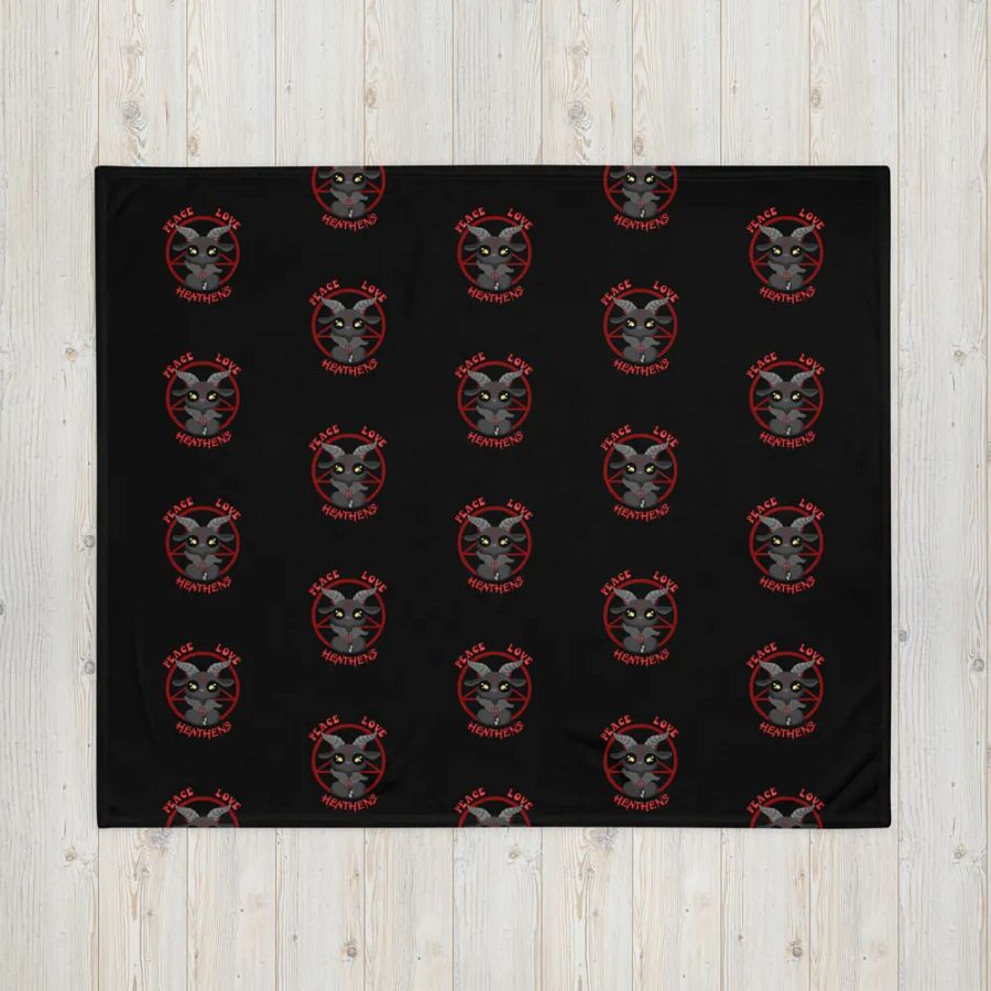 Peace, Love, Heathens Throw - Red product image (4)