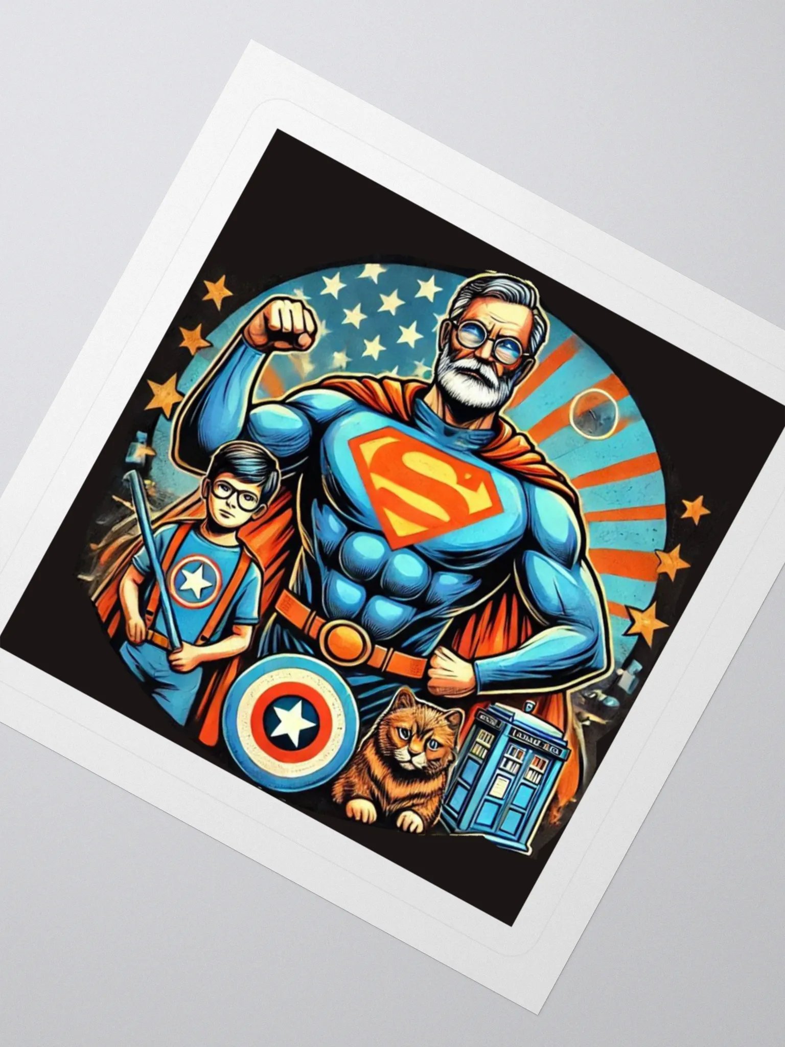 Superhero Family Kiss Cut Stickers Set product image (4)