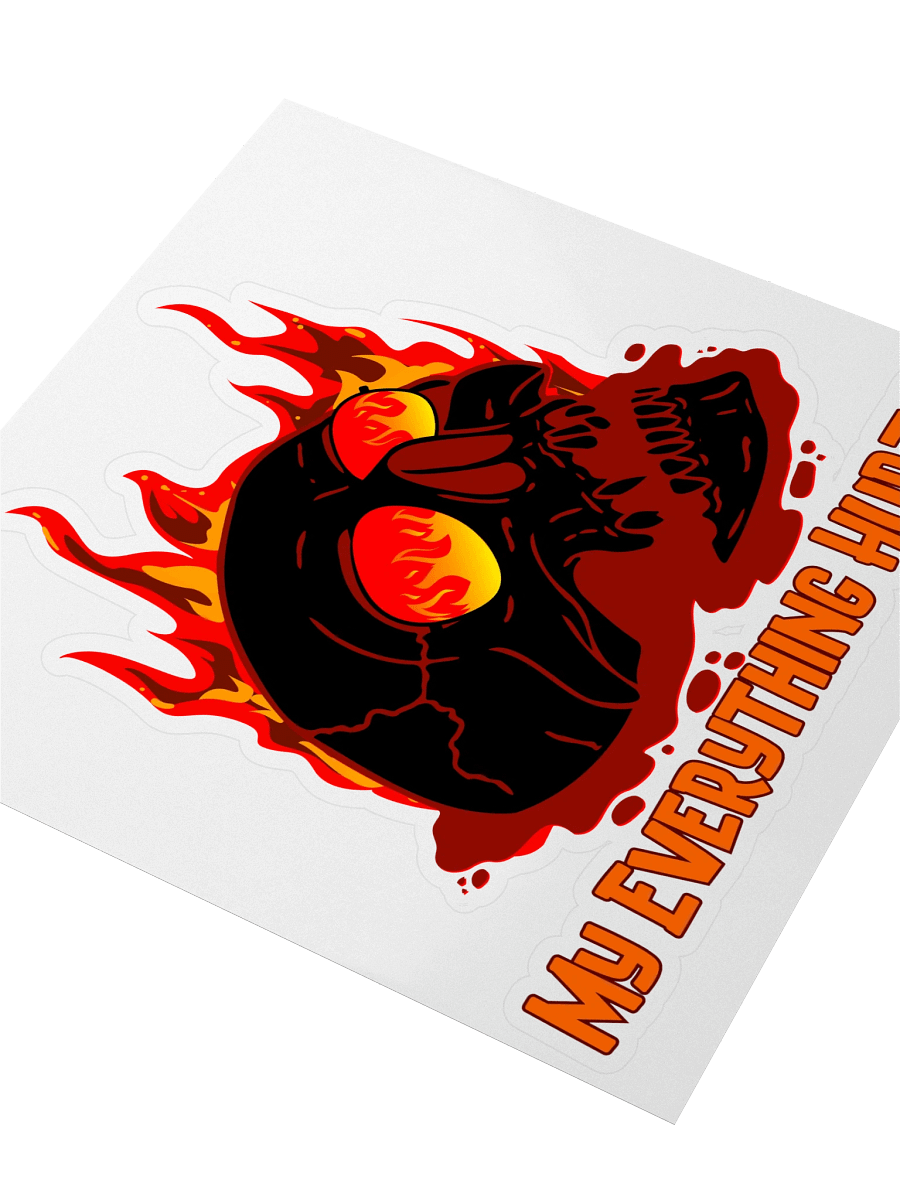 Large My Everything Hurts! Red Skull Sticker product image (4)