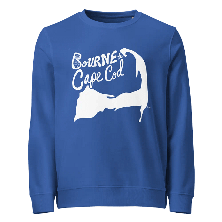 BOURNE to Cape Cod™ | DTG Vintage Print | Cozy Classic White Logo Sweatshirt – Cape Vibes, All Day, Every Day product image (1)