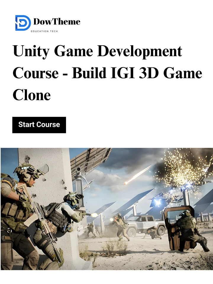 Unity Game Development Course - Build IGI 3D Game Clone product image (1)